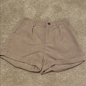 SHEIN Tan High Waist Shorts Classic Design